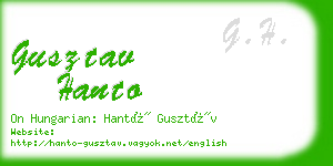 gusztav hanto business card